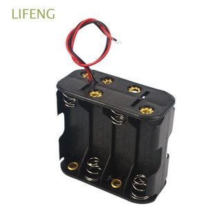 LIFENG Standard Battery Holder Box Safety Batteries Stack Battery Case Rechargeable Battery Box Both Sides Double Layer High Quality with Wire Lead Outdoor Tool Battery Clip Slot/Multicolor