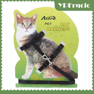 ajustable mascota gato gatito cinturón de nylon correa de plomo collar arnés correa de seguridad cuerda