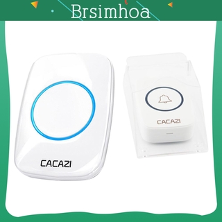 Brsimhoa Kit De transmisor y timbre inalámbrico A10 enchufe Ue impermeable (8)