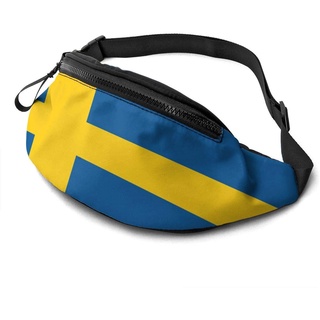 Nueva bolsa de cintura ajustable para viajes, senderismo, ciclismo y runningSweden FlagSports bolsa de pecho al aire libre bolsa de ciclismo