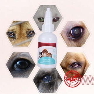 50ml Pet Supplies Dog Cat Remove Tear Stains Dirt Health Eye Liquid Care Drops W1F7