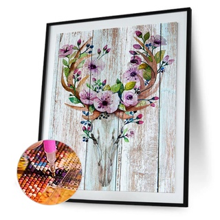 ✿ COLOR_5D DIY Full Drill Diamond Painting Antler Embroidery Mosaic Craft Kit Decor