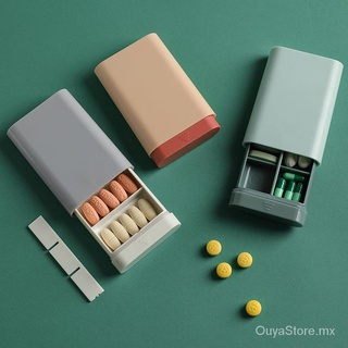 portátil medicina caja sellada de viaje de embalaje de la cuadrícula caja de almacenamiento mini tomar con you7day compartimento pequeña píldora caja