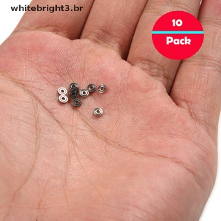 (blanco) 10 pzs Mini rodamientos De 681zz Mini De bolas De Metal abierto Micro rodamientos 1x3 X 1mm (blanco)