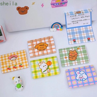 SHEILA Cute Grid Bear Envelop DIY Card Paper Envelopes Blessing Card Bunny Envelop Gift Card Best Wishes Card Cartoon Message Notepad Birthday Card Greeting Card