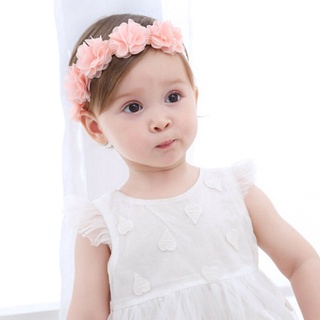 tambra1 fe a/niña para bebés/niñas con flores de tela rosa elásticas flexibles para niñas