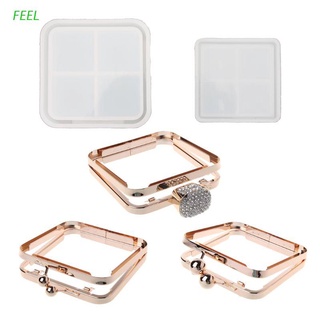 FEEL DIY Clear Dynamic Liquid Square Quicksand Bag Silicone Mold Resin Casting Craft