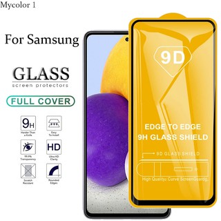 Samsung 9D Full cover Tempered Glass Screen Protector Galaxy A02s A52 A72 A32 A42 5G A12 A51 A71 A21S A31 A11 A01 A02 Core A30s A50s A20s A50 A30 A20