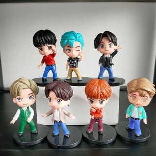 New BTS Figures 7pcs/set KPOP BTS TinyTAN Figure Dynamite Bangtan Boys Group Mini Figurine Collection Toy ARMY Gift (6)