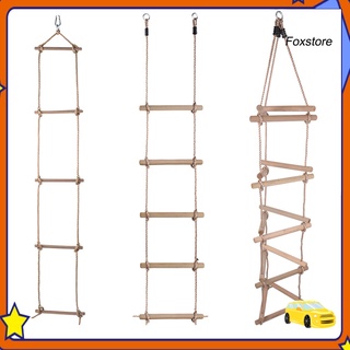 [fs]Garden Sport Swing Fitness cuerda resistente escalera de madera escalada juego de juguete para niños