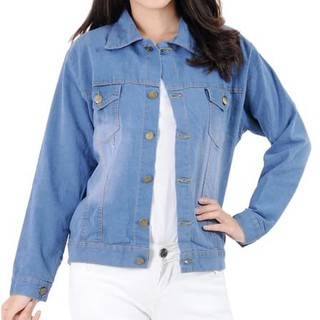 Azura moda mujer manga larga lavado Jeans chaquetas - Joycil