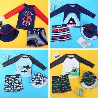 Swimsuit Baby Boy Children's Bathing Suit 3 Pieces Anti UV Boys Swimwear Toddler Children Swimming Suit