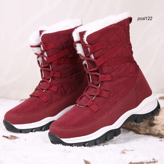 PO_Winter Women Casual Outdoor Thicken Warm Hiking Sports Snow Boots High-top Shoes (5)
