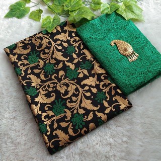 Tela Kebaya Batik tela Coupe conjunto en relieve Prada Primis negro algodón dulce dama de honor Cukin Kamen mujeres