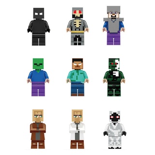 13 piezas lego minecraft bloques figuras personajes de construcción mini serie mundial
