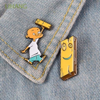 LIHANG Lindo Broches Pin Dibujos animados Distintivo Jonny y Plank Joyas Pin de solapa Creativo Anime Mochila Sombrero Broche de esmalte