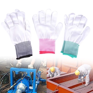 rfuljust 2 pares de guantes universales de Nylon antiestáticos para trabajo de fábrica/protección de dedo