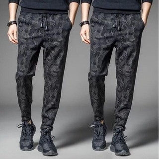 Pantalones casuales para hombre m-5xl suelto negro estilo de moda