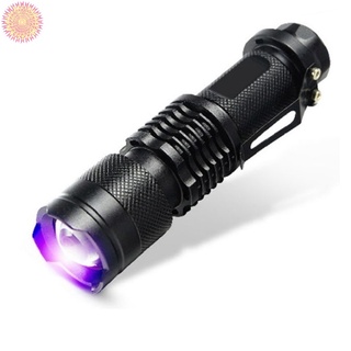 395nm Led UV linterna antorcha luz Ultra violeta luz negra lámpara UV para la detección de marcador comprobador (1)