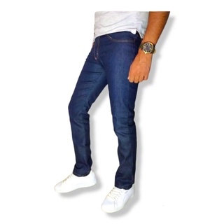 Pantalón jeans stretch de mezclilla para hombre azul marino. Jeans slim fit