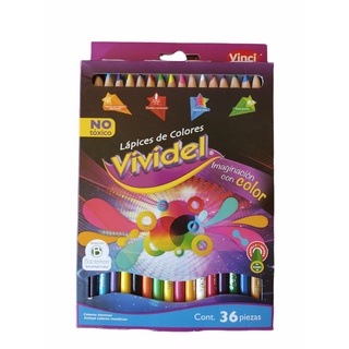 Lápices de Colores Vividel 36 piezas