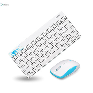 Detr Mofii X210 2.4G teclado inalámbrico ratón Combo teclado de oficina ratón conjunto compacto diseño Plug and Play para PC portátil blanco