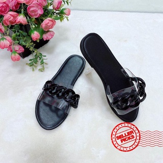 las señoras planas zapatillas de color caramelo anillo sandalias de moda casual zapatillas puede fuera desgastado n2o1