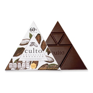 Chocolate Amargo 60% Cacao 80g Culto Orgánico