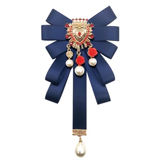 kar1 barroco bowknot pajarita cravat bowtie lazos broche broche pines mujeres joyería regalo (8)