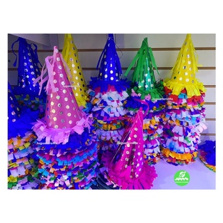 Sombrero Gorrito de Cumpleaños Fiestas Cartón Varios Colores 5pzs (2)