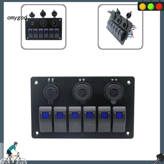 omg panel de interruptor robusto 6 panel de interruptor retroiluminado de pandillas fácil instalación para barco