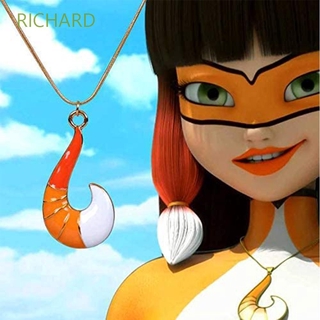 RICHARD Women Anime Pendant Necklace Cartoon Cosplay Jewelry Ladybug Girl Necklace Charms Costume Black Cat Hanging Bell Men Metal Choker