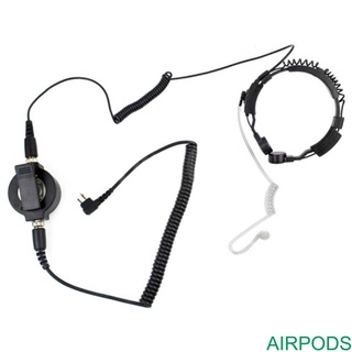 【AIRPODS】 Heavy Duty PTT Replacement for GP68 GP88 GP88S GP300 Radio Walkie Talkie Earphone Throat Mic 2 pins