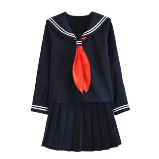 2pc/1set japonés uniforme escolar niñas clase de manga larga marino marinero uniformes escolares Cosplay (1)