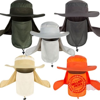 sombrero de pesca al aire libre de verano de los hombres de 360 grados de protección solar sombrero de pescador sombrero ancho ala g6a0