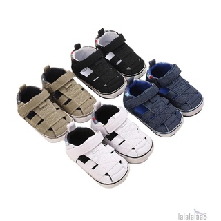 Laa8-Baby hueco sandalias, antideslizante cerrado dedo del pie pisos niño al aire libre primeros zapatos de caminar