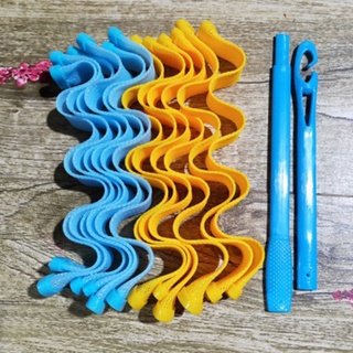 *QS Magic Curling Tool 12pcs Spiral Roll Hair Styling Water Roll Hair Curler