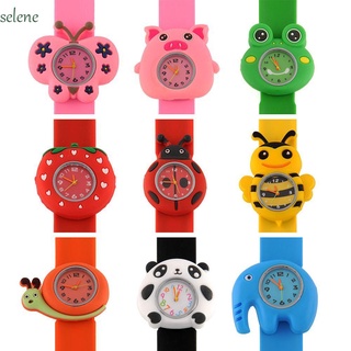 selene de dibujos animados relojes slap niños relojes de pulsera 3d animal de silicona bebé regalos reloj de pulsera de cuarzo/multicolor