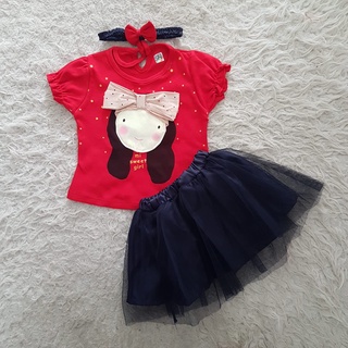 Conjunto de ropa de bebé tutu niña falda (1)