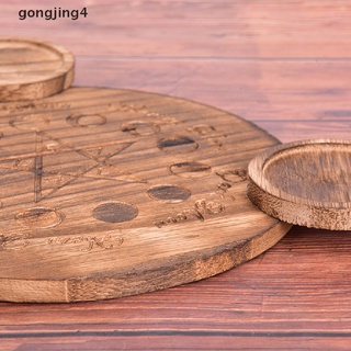 [gongjing4] astrología pentagrama madera candelabro mesa pentáculo altar accesorios de adivinación mx12