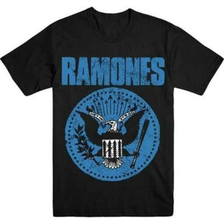 Ramones Blue Presidential Seal Logo Rock Music Band 100% algodón ropa deportiva hombre camiseta Ramones Bnwt Primark tallas grandes Tops Tee cumpleaños