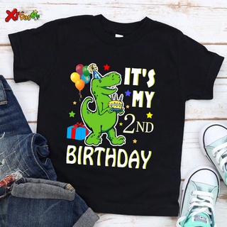 Niños Cumpleaños Camiseta T-Rex Camisa Personalizada Dinosaurio Verano Deporte Ropa Niño Bebé De