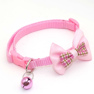misty12 collar ajustable para mascotas, fácil de usar, collar de gato, collar con lazo, campana de cuadros, accesorios para perros, adorables para cachorro, gatito, suministros para mascotas, multicolor (7)