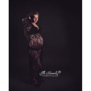 maternidad fotografía props maxi maternidad vestido de encaje foto sesión vestido de maternidad (4)