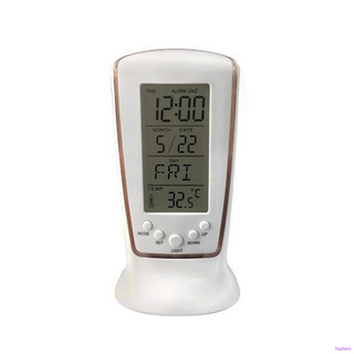 reloj digital lcd temperatura del tiempo calendario pantalla despertador reloj casa oficina escritorio ornamento huiteni