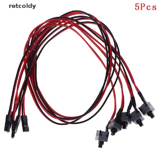 [Retc] 5 Pzs Interruptor De cable De Alimentación Para PC/Computadora/Apagado/reset M2