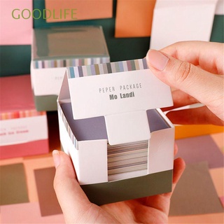 GOODLIFE 150 sheets Stationery Supply Morandi Color Bookmark Memo Pad Paper Office School Creative Diary Handbook Notes/Multicolor