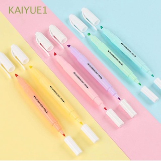 KAIYUE1 Kids Fluorescent Pen Stationery Highlighter Pen Double Head 6Pcs/Set Gift Candy Color School Supplies Student Supplies DIY Drawing Markers Pen