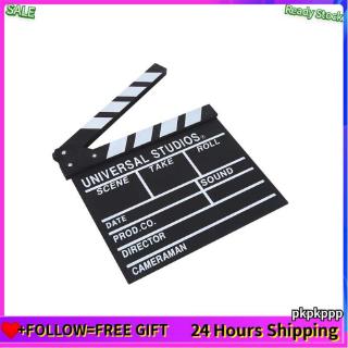 Pkpkppp Film Cut Prop Movie Advertisement Adjustable TV Director for Shoot Props Desktop Blackboard Background Cosplay