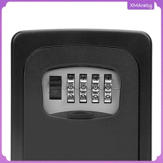 [xmanirbg] caja de bloqueo de llaves montada en la pared de aleación de aluminio caja de seguridad a prueba de intemperie de 4 dígitos combinación de llaves de almacenamiento cajas de bloqueo interior